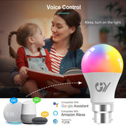 GY B22 LED A60 Smart WiFi Lamp | 9W, 850 Lumens | Compatible with Alexa Echo, Google Assistan